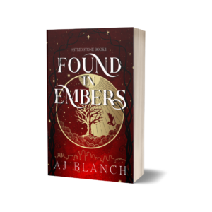 Paperback mockup of Found in Embers